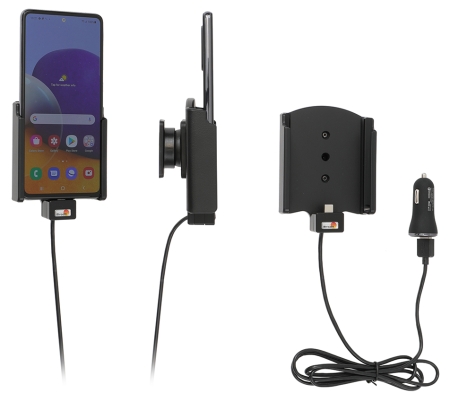 Brodit Aktywny uchwyt z kablem USB i adapterem do gniazda zapalniczki, Samsung Galaxy A72 SM-A725F/DS w grupie Car audio / Smartfon w samochodzie / Uchwyty na telefon u BRL (240721257)