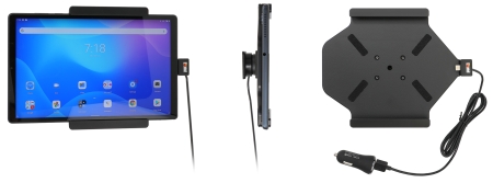 Brodit Aktywny uchwyt z kablem USB i adapterem do gniazda zapalniczki, Lenovo Tab K10 TB-X6C6F w grupie Car audio / Smartfon w samochodzie / Uchwyty na telefon u BRL (240721271)
