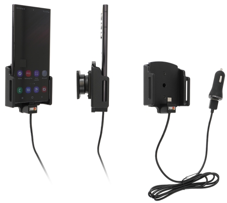 Brodit Aktywny uchwyt z kablem USB i adapterem do gniazda zapalniczki, Samsung Galaxy S22 Ultra 5G (SM-S908B/SM-S908B/DS) w grupie Car audio / Smartfon w samochodzie / Uchwyty na telefon u BRL (240721295)