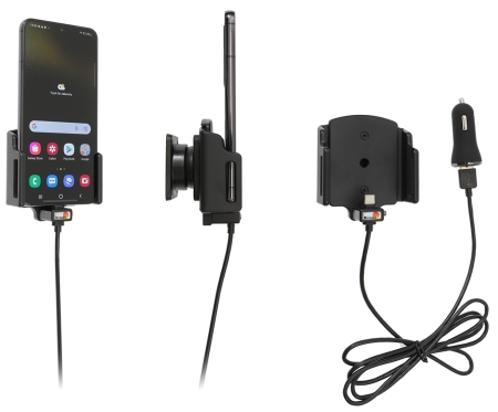Brodit Aktywny uchwyt z kablem USB i adapterem do gniazda zapalniczki, Samsung Galaxy S22 5G SM-S901B/SM-S901B/DS w grupie Car audio / Smartfon w samochodzie / Uchwyty na telefon u BRL (240721298)