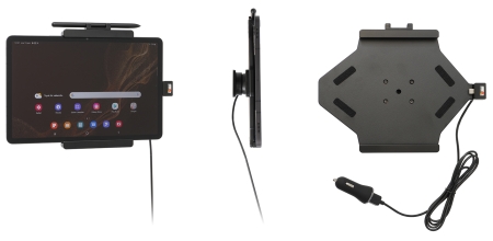 Brodit Aktywny uchwyt z kablem USB i adapterem do gniazda zapalniczki, Samsung Galaxy Tab S8 SM-X700 w grupie Car audio / Smartfon w samochodzie / Uchwyty na telefon u BRL (240721308)