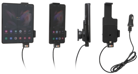 Brodit Aktywny uchwyt z kablem USB i adapterem do gniazda zapalniczki, Samsung Galaxy Z Fold4 5G/Fold5 w grupie Car audio / Smartfon w samochodzie / Uchwyty na telefon u BRL (240721327)