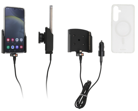 Brodit Etui na telefon z aktywnym uchwytem i ładowarką samochodową, Samsung Galaxy S24+ SM-S926B/DS w grupie Car audio / Smartfon w samochodzie / Uchwyty na telefon u BRL (240721405)