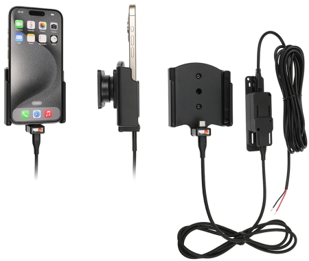 Brodit Aktywny uchwyt do stałej instalacji, Apple iPhone 15/15 Pro w grupie Car audio / Smartfon w samochodzie / Uchwyty na telefon u BRL (240727369)