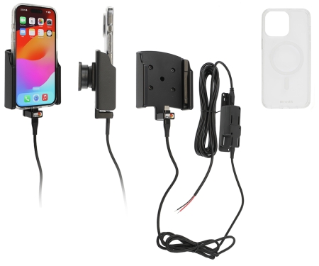 Brodit Etui na telefon z aktywnym uchwytem do stałej instalacji, Apple iPhone 15 Pro w grupie Car audio / Smartfon w samochodzie / Uchwyty na telefon u BRL (240727394)