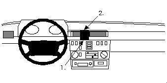 Brodit ProClip, Mercedes Benz Geländewagen 89-00 w grupie Car audio / Co pasuje do mojego samochodu / Mercedes / Klasa G u BRL (240852104)