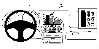 ProClip wspornik montażowy Mitsubishi Colt 96-04/Lancer 96-03, wyśrodkowany w grupie Car audio / Co pasuje do mojego samochodu / Mitsubishi / Colt / Colt 2003-2008 u BRL (240852306)