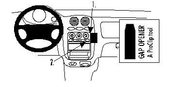 ProClip Uchwyt montażowy Daewoo Matiz 98-04, pod kątem w grupie Car audio / Co pasuje do mojego samochodu / Daewoo / Daewoo Matiz u BRL (240852637)