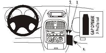 ProClip Uchwyt montażowy Mitsubishi Carisma 99-05, pod kątem w grupie Car audio / Co pasuje do mojego samochodu / Mitsubishi / Carisma u BRL (240852712)