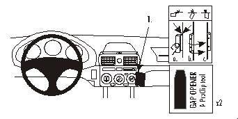 ProClip Uchwyt montażowy Toyota MR2 Spyder 00-05, Kątowy w grupie Car audio / Co pasuje do mojego samochodu / Toyota / MR2 / MR2 2000-2007 u BRL (240852819)