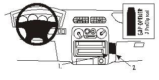 ProClip Monteringsbygel Daihatsu Terios 01-05, kątowy w grupie Car audio / Co pasuje do mojego samochodu / Daihatsu u BRL (240852943)