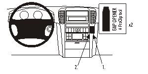 Kia Sorento 02-07, Kątowy, Brązowy panel drewniany w grupie Car audio / Co pasuje do mojego samochodu / Kia / Sorento / Sorento 2002-2006 u BRL (240853175)