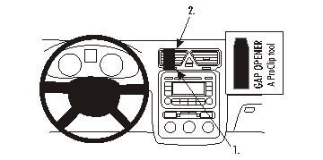 ProClip Monteringsbygel Volkswagen Eos 07-15, Wyśrodkowany w grupie Car audio / Co pasuje do mojego samochodu / Volkswagen / EOS / Eos 2006-2015 u BRL (240853882)