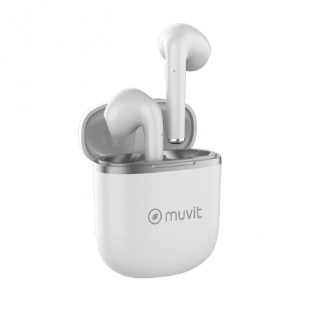 Muvit Pure bezprzewodowe słuchawki dokanałowe, białe w grupie Audio domowe / Słuchawki / Dokanałowe u BRL (261MCTWS3245)