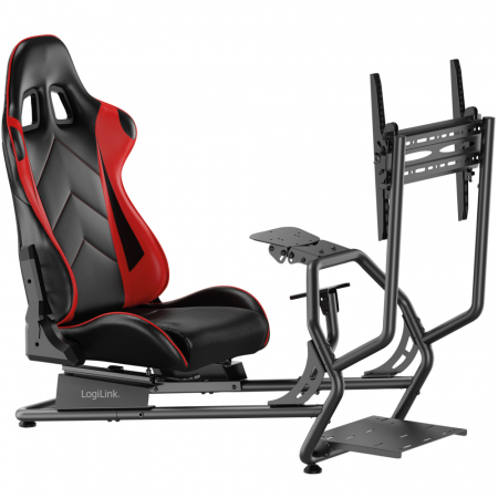 LogiLink Racing Cockpit, fotel wyścigowy z uchwytem na ekran 32-50