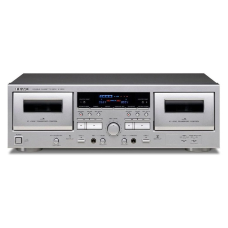 Teac W-1200 podwójny magnetofon kasetowy z funkcją digitalizacji, srebrny w grupie Audio domowe / Hi-fi / Odtwarzacz CD u BRL (350W1200S)