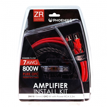 Phoenix Gold ZRK10, zestaw kabli 10mm2 100% miedź w grupie Car audio / Kable / Zestawy okablowania u BRL (409ZRK10)