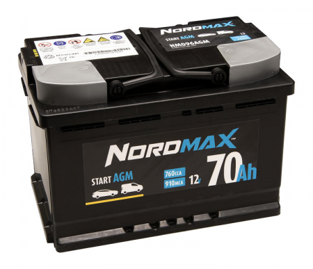 Akumulator AGM Nordmax, 70Ah / 12V w grupie Car audio / Akcesoria / Baterie u BRL (414NM096AGM)