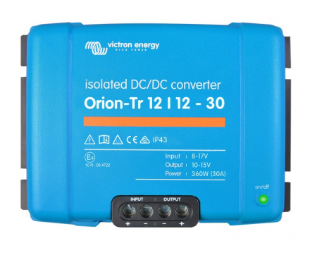 Przetwornik DC-DC Victron Orion-Tr, 12V in 12V out, izolowany 30A w grupie Car audio / Przyczepa kempingowa / Ładowanie akumulatora u BRL (421VOTR121230IO)