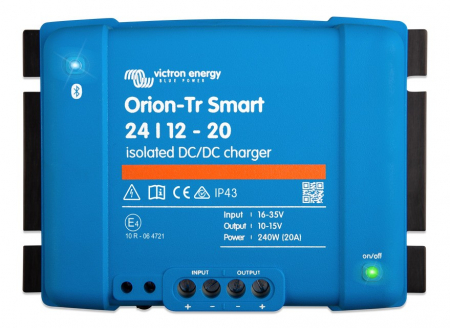 Victron Orion-Tr Smart ładowarka DC-DC, 24V in 12V out, izolowana 20A w grupie Car audio / Przyczepa kempingowa / Ładowanie akumulatora u BRL (421VOTR241220I)