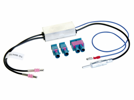 Adapter antenowy Podwójny Fakra w zestawie do samodzielnego montażu w grupie Car audio / Co pasuje do mojego samochodu / Audi / Audi A4 / Audi A4 2004-2008 / Wymiana stereo / Oryginalny podwójny DIN u BRL (700152470)
