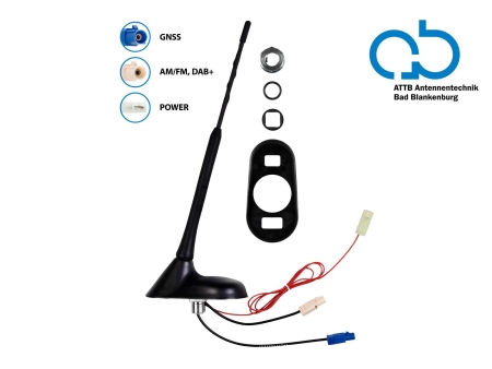 Antena dachowa AM/FM DAB+ GNSS aktywna w grupie Car audio / Akcesoria / Anteny u BRL (700153373101)