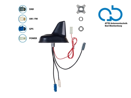 Antena dachowa AM/FM DAB+ GPS Shark 12V w grupie Car audio / Akcesoria / Anteny u BRL (700153378501)