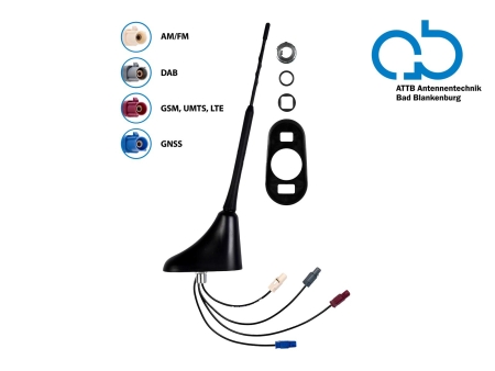 Antena dachowa AM/FM DAB+ GNSS LTE UMTS w grupie Car audio / Akcesoria / Anteny u BRL (700153379902)