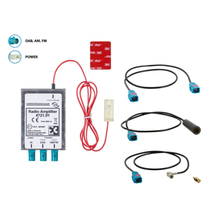 Rozgałęźnik antenowy AM/FM DAB+ Fakra/DIN/SMA w grupie Car audio / Akcesoria / Anteny u BRL (7001534721012)