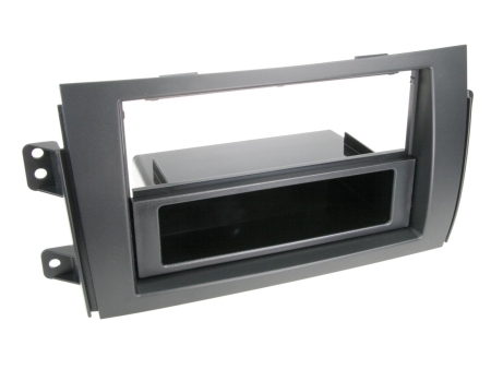 Ramka montażowa 1/2-DIN z kieszenią Fiat/Suzuki, czarna w grupie Car audio / Co pasuje do mojego samochodu / Suzuki / SX4 u BRL (70028109417)