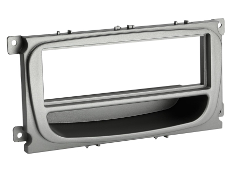 Ramka montażowa 1-DIN z kieszenią na akcesoria Ford, srebrna w grupie Car audio / Co pasuje do mojego samochodu / Ford / S-Max / S-Max 2010-2015 u BRL (70028111437)