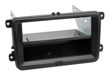 Ramka montażowa 2-DIN ze schowkiem, czarna w grupie Car audio / Co pasuje do mojego samochodu / Volkswagen / Transporter / Transporter T6 2015-2020 / Wymiana radia Transporter T6 2015-2020 u BRL (700281320301)