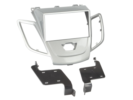 Ramka montażowa 2-DIN Ford Fiesta, srebrna w grupie Car audio / Co pasuje do mojego samochodu / Ford / Fiesta / Fiesta 2013-2017 u BRL (700381114202)