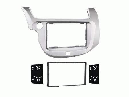 Ramka montażowa 2-DIN Honda Fit/Jazz, srebrna w grupie Car audio / Co pasuje do mojego samochodu / Honda / Jazz / Jazz 2014-2020 u BRL (700381130271)