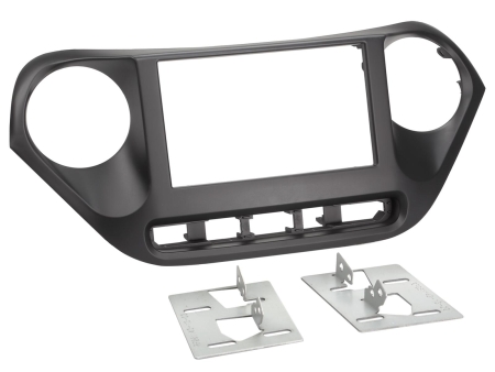 Ramka montażowa 2-DIN Hyundai i10, czarna w grupie Car audio / Co pasuje do mojego samochodu / Hyundai / I10 / I10 2014-2020 u BRL (700381143131)