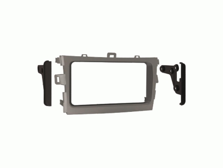 Ramka montażowa 2-DIN Toyota Corolla 2009-2013, srebrna w grupie Car audio / Co pasuje do mojego samochodu / Toyota / Corolla / Corolla 2012-2018 u BRL (700381300422)