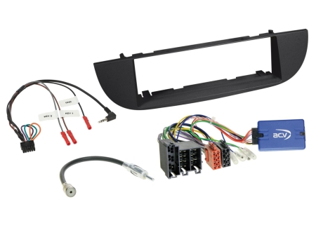Ramka montażowa 1-DIN Fiat 500 czarna 2007-2015 w grupie Car audio / Co pasuje do mojego samochodu / Fiat / 500 u BRL (700611094221)