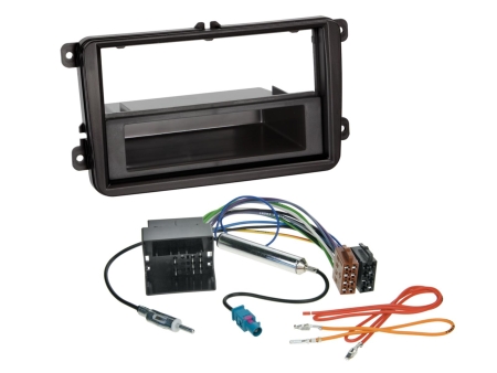 Zestaw montażowy 1/2-DIN z kieszenią na akcesoria Seat/Skoda/VW w grupie Car audio / Co pasuje do mojego samochodu / Volkswagen / Transporter / Transporter T5.1 2010-2015 / Wymiana radia Transporter T5.1 2010-2015 u BRL (700611320102)