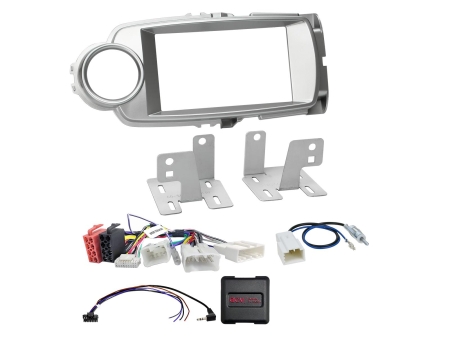 Zestaw instalacyjny ACV 2-DIN Toyota Yaris srebrny w grupie Car audio / Co pasuje do mojego samochodu / Toyota / Yaris / Yaris 2011-2014 u BRL (700621300251)