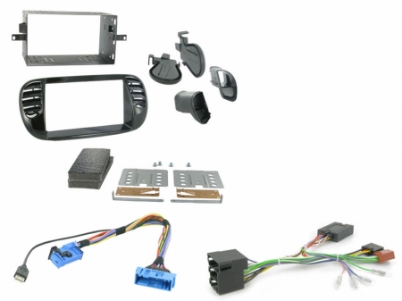 Zestaw instalacyjny Fiat 500 2007 - 2015 Czarny w grupie Car audio / Co pasuje do mojego samochodu / Fiat / 500 u BRL (701CTKFT02)