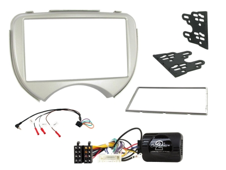 Zestaw montażowy Nissan Micra 2010> srebrny w grupie Car audio / Co pasuje do mojego samochodu / Nissan / Micra / Micra K13 2010-2017 u BRL (701CTKNS02)