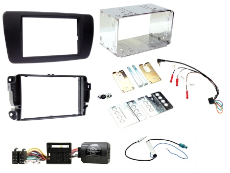 Zestaw montażowy Seat Ibiza 2008> czarny, podwójny DIN w grupie Car audio / Co pasuje do mojego samochodu / Seat / Ibiza / Ibiza 2009-2015 u BRL (701CTKST01)