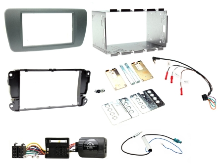 Zestaw montażowy Seat Ibiza 2008> czarny nocą, podwójny DIN w grupie Car audio / Co pasuje do mojego samochodu / Seat / Ibiza / Ibiza 2009-2015 u BRL (701CTKST02)