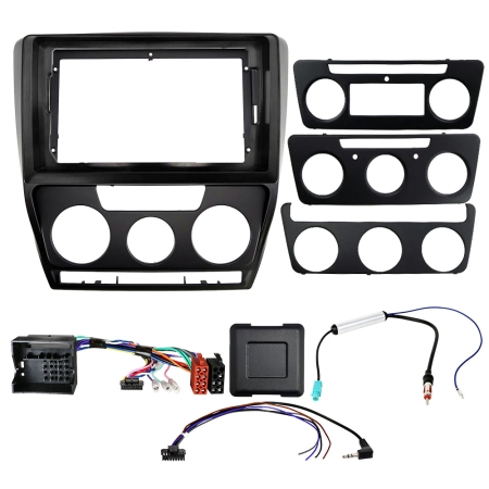 Auto-Connect zestaw montażowy do radia 9/10.1 cala, Skoda Octavia 1Z 2004-2013 w grupie Car audio / Co pasuje do mojego samochodu / Skoda / Skoda Octavia / Skoda Octavia 2009-2012 u BRL (720F9SK1)