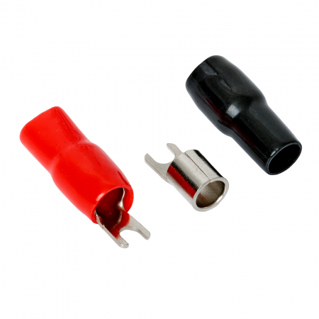 Auto-Connect czerwono-czarna widełkowa końcówka kablowa, 21 mm² w grupie Car audio / Akcesoria / Akcesoria montażowe u BRL (720L1FT21)