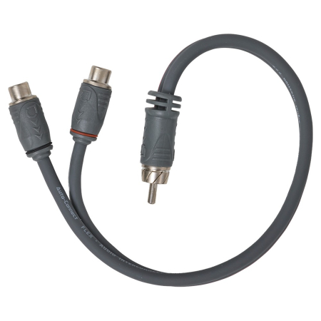 Auto-Connect skręcony rozdzielacz Y do sygnału niskiego poziomu, 1 wtyk – 2 gniazda, 0.3 metra, Level 2 w grupie Car audio / Kable / Kable RCA u BRL (720L2RCAY2F1MTB)