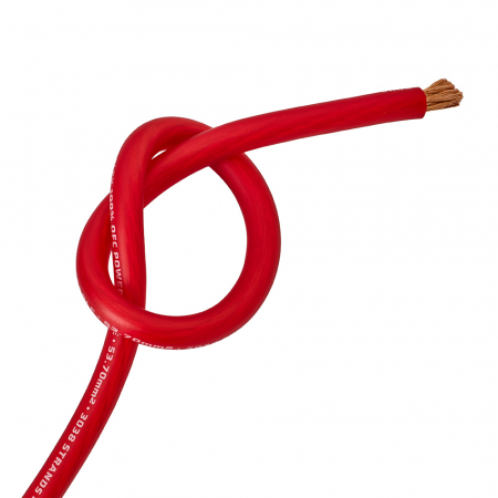Auto-Connect czerwony kabel zasilający OFC 53,7 mm², na metry w grupie Car audio / Kable / Przewód zasilający u BRL (720PC53OFCR)