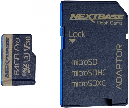 Karta micro SD NextBase 64 GB U3 z adapterem w grupie Car audio / Akcesoria / Wideorejestrator u BRL (750SD64GBU03)