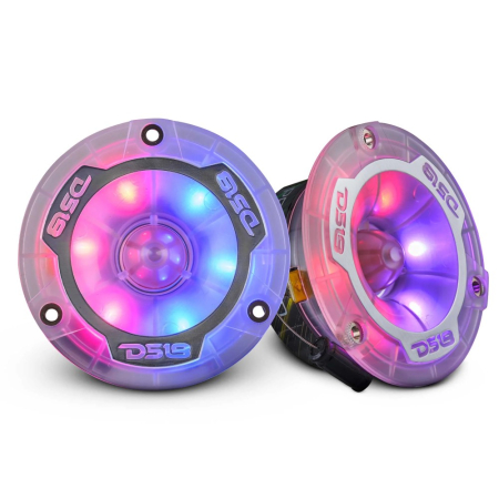 DS18 PRO-TW1LD, SPL-tweeter z podświetleniem RGB LED w grupie Car audio / Głośniki samochodowe / Tweetery i drivery tubowe u BRL (803PROTW1LD)