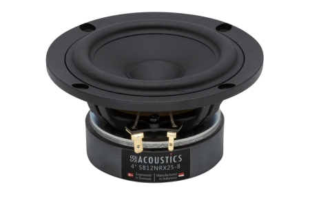 SB Acoustics SB12NRX25-8, 4-calowy głośnik niskotonowy/średniotonowy w grupie Audio domowe / DIY / Przetworniki głośnikowe u BRL (832SB12NRX258)
